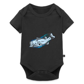 Fish Fishing - Baby Premium short-sleeve bodysuit - black - Front