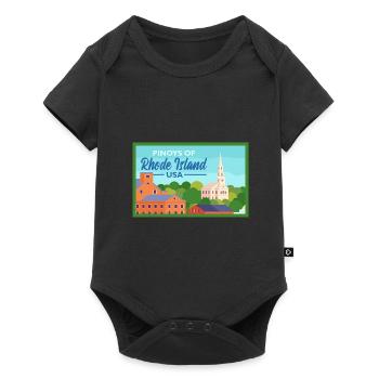 Rhode Island Fil-Am Design pour Proud Pinoys - Body à manches courtes Premium Bébé - noir - Devant