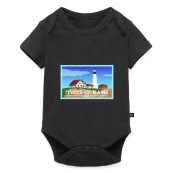 Maine Fil-Am design for proud Pinoys - Baby Premium short-sleeve bodysuit - black - Front