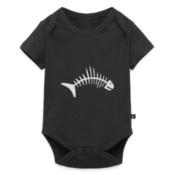 Os de poisson - Body à manches courtes Premium Bébé - noir - Devant