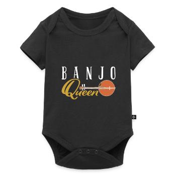 Banjo play banjo player music instrument - Baby Premium short-sleeve bodysuit - black - Front