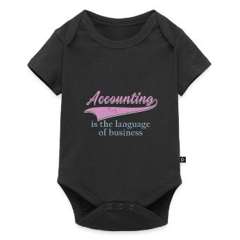 Buchhaltung ist die Sprache der Wirtschaft - Baby Premium Kurzarmbody - Schwarz - Vorne