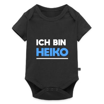 Heiko Name Spruch für stolze Heikos - Baby Premium Kurzarmbody - Schwarz - Vorne