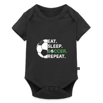 Eat Sleep Soccer Repeat - Soccer Player - Baby Premium short-sleeve bodysuit - black - Front