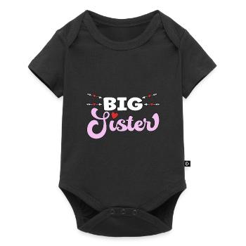 Big Sister - große Schwester - Baby Premium short-sleeve bodysuit - black - Front