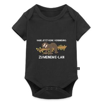 Sloth Faulenzer Süßes Faultier Geschenk - Baby Premium Kurzarmbody - Schwarz - Vorne