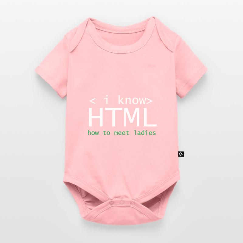 HTML Editor Hypertext Markup Language Web Document Body à manches courtes Premium Bébé