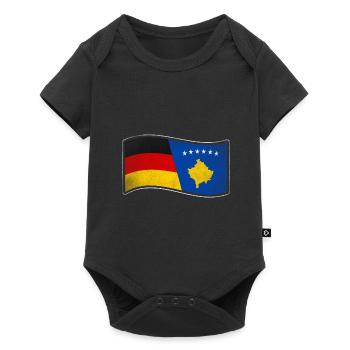 Kosovo Design für stolze Deutsch-Kosovaren - Baby Premium Kurzarmbody - Schwarz - Vorne