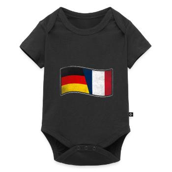 Frankreich Design für stolze Deutsch-Franzosen - Baby Premium Kurzarmbody - Schwarz - Vorne