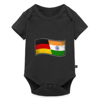 Indien Design für stolze Deutsch-Inder - Baby Premium Kurzarmbody - Schwarz - Vorne