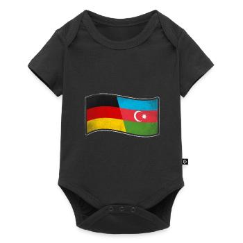 Aserbaidschan Design für Deutsch-Aserbaidschaner - Baby Premium Kurzarmbody - Schwarz - Vorne
