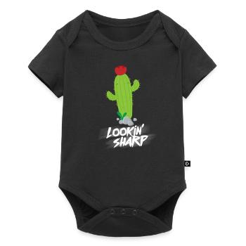 Drôle cactus humour plante blague cadeau idée - Body à manches courtes Premium Bébé - noir - Devant