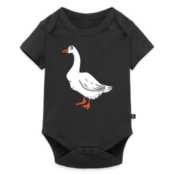 Gans - Baby Premium Kurzarmbody - Schwarz - Vorne