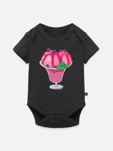 Eisbecher - Baby Premium Kurzarmbody - Schwarz