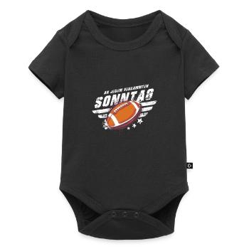 American Football Jeden verdammten Sonntag Idee - Baby Premium Kurzarmbody - Schwarz - Vorne