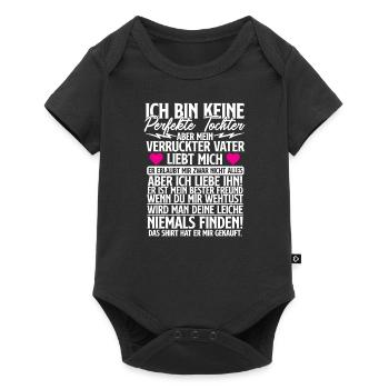 perfekte Tocher Vater Liebe bester Freund - Baby Premium Kurzarmbody - Schwarz - Vorne