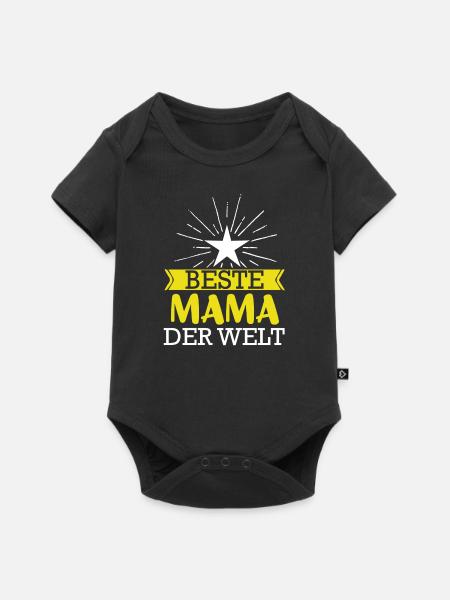 Beste Mama der Welt - Baby Premium Kurzarmbody - Schwarz