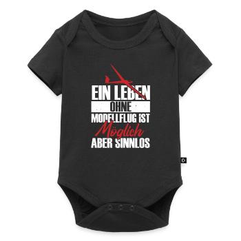 Ein Leben ohne Modellflug ist möglich aber sinnlos - Baby Premium Kurzarmbody - Schwarz - Vorne