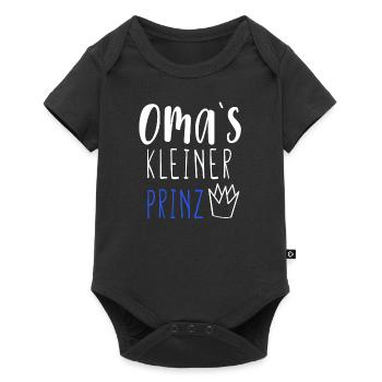 Oma's kleiner Prinz mit Krone - Baby Premium Kurzarmbody - Schwarz - Vorne