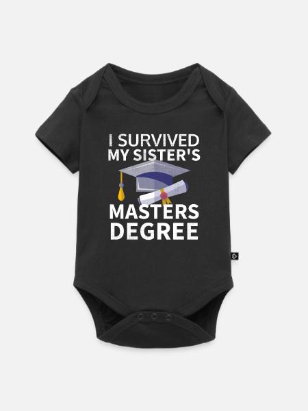 Masterstudium Uni | Abschlussgeschenk Schwester - Baby Premium Kurzarmbody - Schwarz