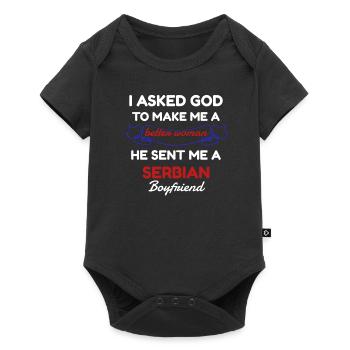 Gift Girlfriend | Serbian friend Serbia - Baby Premium short-sleeve bodysuit - black - Front