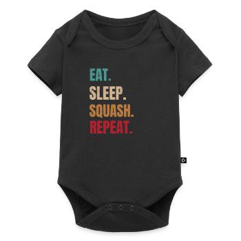 Eat Sleep Squash Repeat Squash Player Squash Coach - Baby Premium short-sleeve bodysuit - black - Front