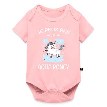 Je Peux Pas J'ai Aqua Poney - Body à manches courtes Premium Bébé - rose - Devant