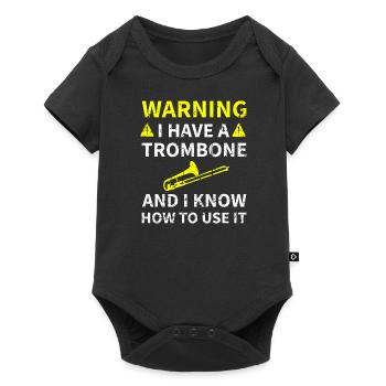 Gift for trombone player | Trombone trombone - Baby Premium short-sleeve bodysuit - black - Front