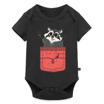 Ratons laveurs cadeau raton laveur - Body à manches courtes Premium Bébé - noir - Devant