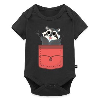 Ratons laveurs cadeau raton laveur - Body à manches courtes Premium Bébé - noir - Devant