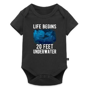 Divers Recreational divers Underwater diving diving device - Baby Premium short-sleeve bodysuit - black - Front
