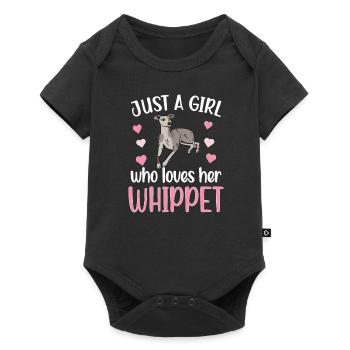 Whippet girl Whippet lover Whippet mom - Baby Premium short-sleeve bodysuit - black - Front