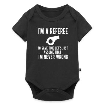 Arbitre Papa Referee Arbitre impartial - Body à manches courtes Premium Bébé - noir - Devant