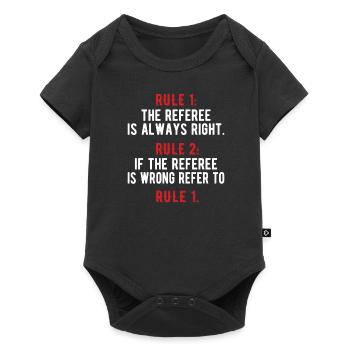 Arbitre Papa Referee Arbitre impartial - Body à manches courtes Premium Bébé - noir - Devant