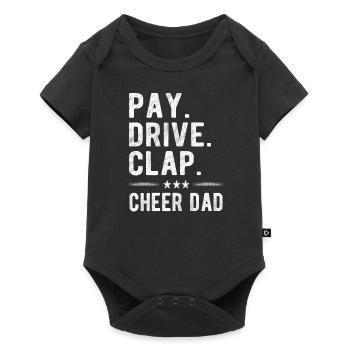 Pom-pom girl papa pom-pom girl Père Cheer Papa - Body à manches courtes Premium Bébé - noir - Devant