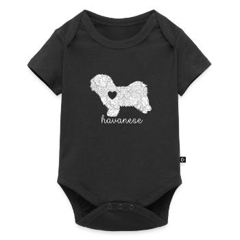 Havanese Liebhaber Hundebesitzer Havanese Mama - Baby Premium Kurzarmbody - Schwarz - Vorne