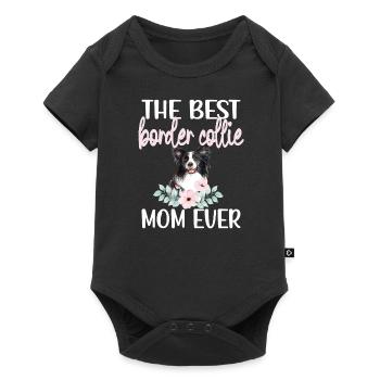 Border Collie Mama Border Collie propriétaire de chien - Body à manches courtes Premium Bébé - noir - Devant