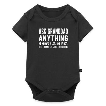 Granddad Grandpa Funny Father's Day Granddad Grandfather - Baby Premium short-sleeve bodysuit - black - Front