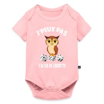 Je Peux Pas J'ai Cul de Chouette - Body à manches courtes Premium Bébé - rose - Devant
