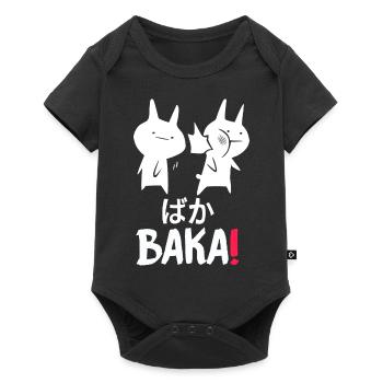 Baka Japonais Anime Lover Manga Reader Otaku - Body à manches courtes Premium Bébé - noir - Devant