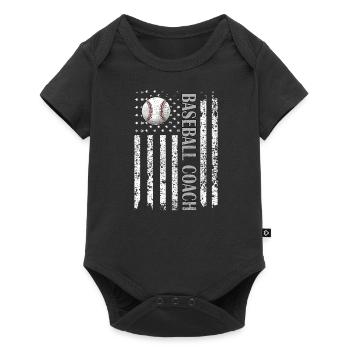 Meilleur cadeau d’entraîneur de baseball - Body à manches courtes Premium Bébé - noir - Devant
