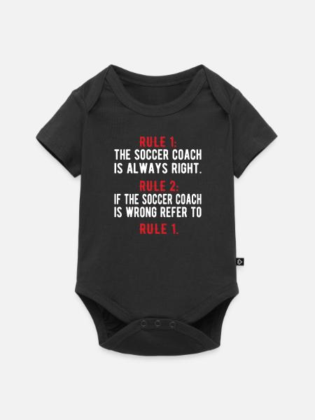 Fußballtrainer Fußball Coach Von Fußballmannschaft - Premium kortærmet baby-body  - sort