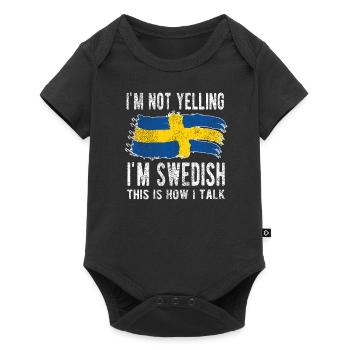 Suédois Suède Origine Drapeau suédois - Body à manches courtes Premium Bébé - noir - Devant