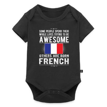 French France Flag French origin - Baby Premium short-sleeve bodysuit - black - Front