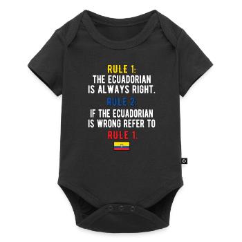 Équateur Équateur Racines équatoriennes - Body à manches courtes Premium Bébé - noir - Devant