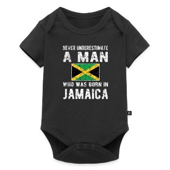 Fier drapeau jamaïcain jamaïcain - Body à manches courtes Premium Bébé - noir - Devant