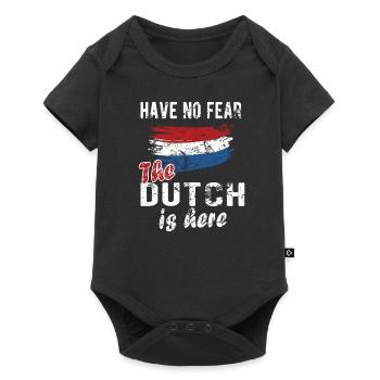 Pays-Bas néerlandais Drapeau néerlandais - Body à manches courtes Premium Bébé - noir - Devant