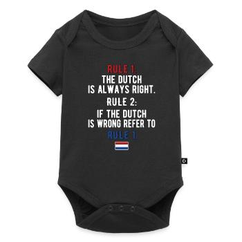 Pays-Bas néerlandais Racines néerlandaises - Body à manches courtes Premium Bébé - noir - Devant