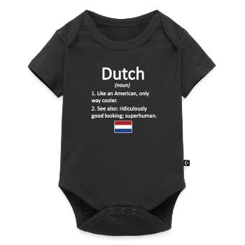 Pays-Bas néerlandais Racines néerlandaises - Body à manches courtes Premium Bébé - noir - Devant
