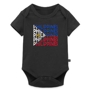 Proud Filipino Origin Philippines Flag - Baby Premium short-sleeve bodysuit - black - Front